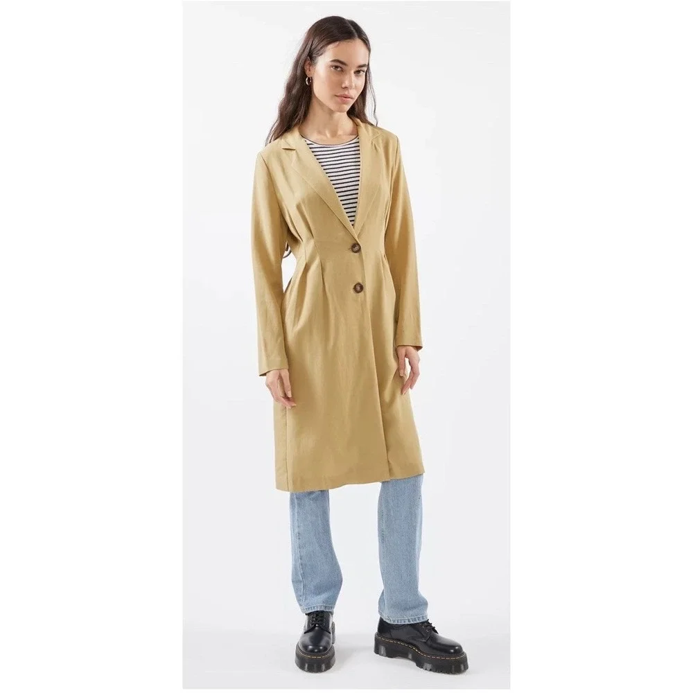 ASTR the Label Urban Outfitters Khaki Reede Jacket Trench Coat‎ Size Medium NWT